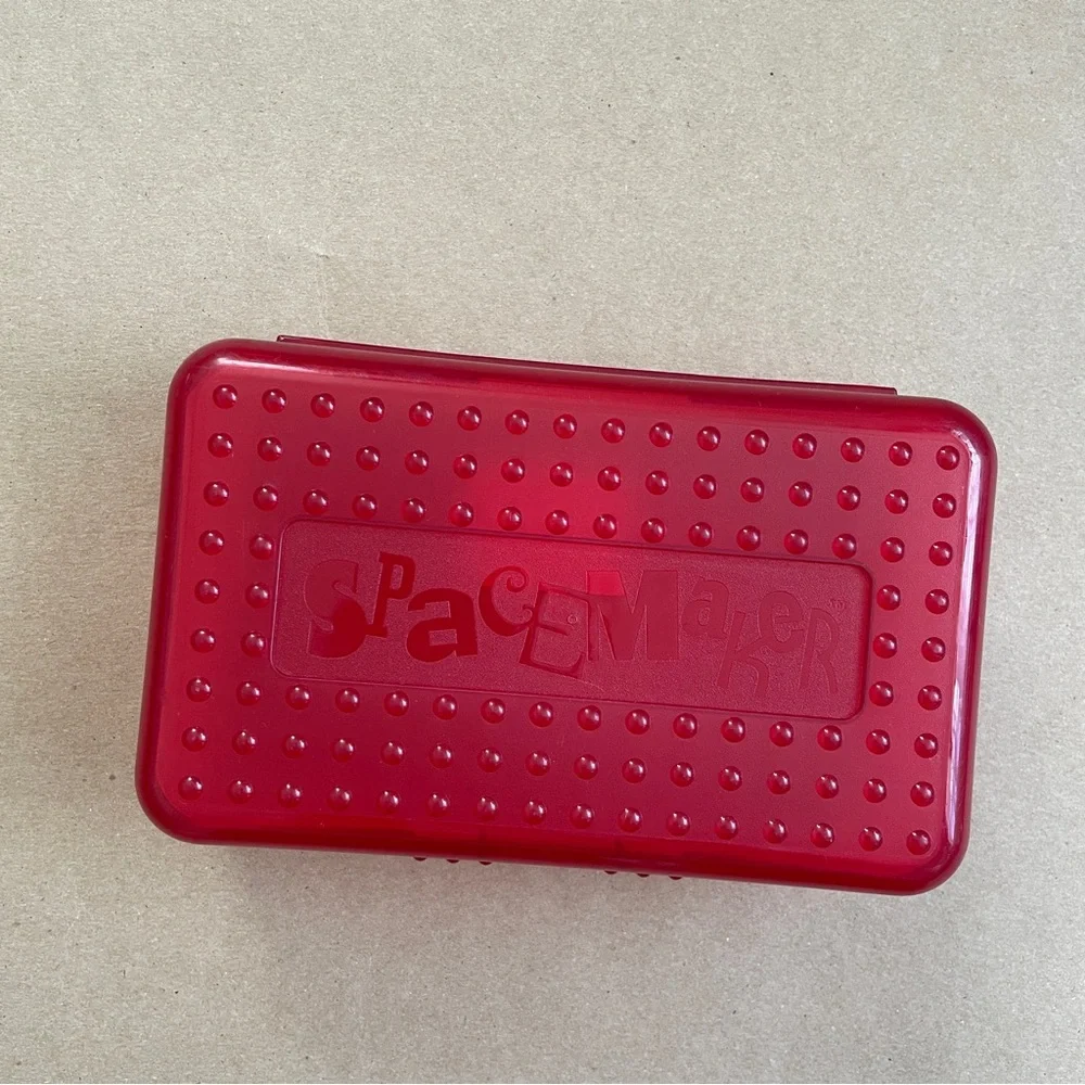Newell SpaceMaker Pencil Box, red clear